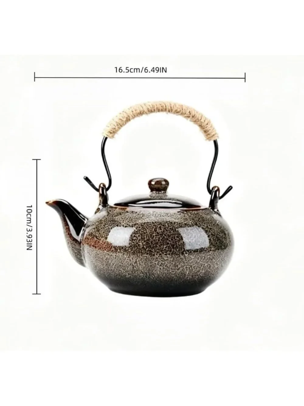 Royal Japanese Ceramic Kitchen Teapot with Infuser 25 OZ/750ml Stainless Filter